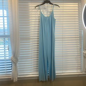 Super cute blue boho style jumpsuit!